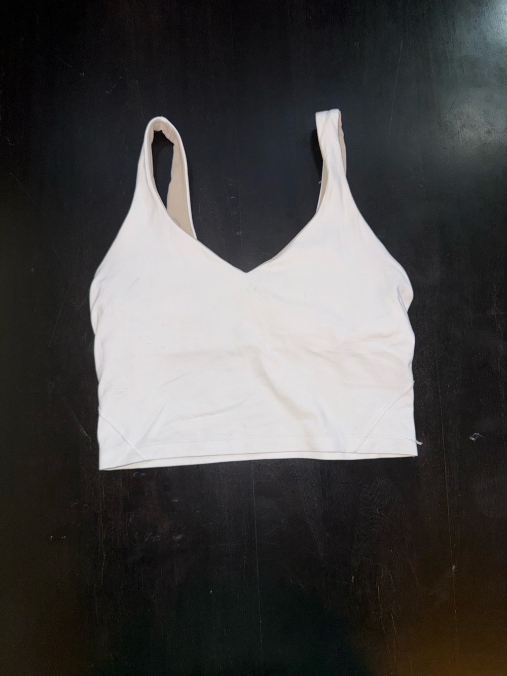 lululemon athletica White V-Neck Cropped Camisole